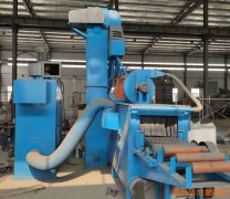 山東煙臺(tái)客戶定做的網(wǎng)帶式拋丸清理機(jī)完成