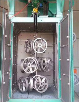 吊鉤式拋丸機(jī)清理機(jī)汽車(chē)輪圈